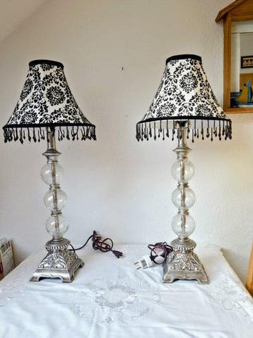 Exklusive Hollywood-Regency Tischlampe USA - Tafellamp (2) -
