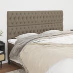 vidaXL Hoofdbord taupe 180x7x118/128 cm Stof, Verzenden, Nieuw, Stof