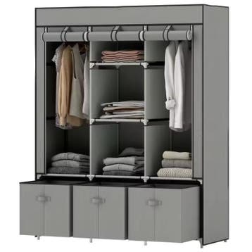 Stoffen Kledingkast met Lades – Opvouwbare Kast 162,5 cm, Verzenden, Nieuw