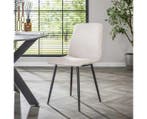 Eetkamerstoel Ribstof - Gebroken wit, Huis en Inrichting, Stoelen, Ophalen of Verzenden, Nieuw