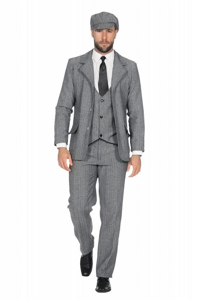 Colbert Peaky Blinders Roaring 20s Grijs, Kleding | Heren, Carnavalskleding en Feestkleding, Nieuw, Ophalen of Verzenden