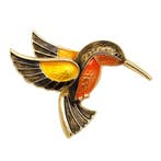 Fako Bijoux - Broche - Vogel - IJsvogel - 51x37mm, Verzenden, Nieuw