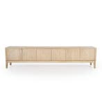 TV-Meubel Harvey 6-deurs - Naturel - 96127 - tv-meubels, Nieuw, Overige materialen