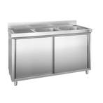 GGM Gastro | Spoelkast PREMIUM - RVS - 1400x700mm - met 2 |, Verzenden, Nieuw in verpakking, RVS Meubilair