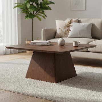 Salontafel Mangohout Salontafel Mick Vierkant Bruin 80x80 cm, Verzenden, Vierkant, Nieuw, Industriële meubels