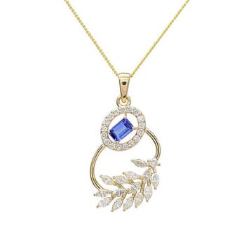 Hanger - 14 karaat Geel goud - 2.12ct. tw. Tanzaniet -