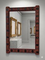 Antiek Wandpaneel Peranakan spiegel - Hout, Glas -