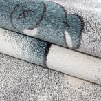 Rond Kindervloerkleed | Kids | Beer | Blauw | 160x160 cm, Verzenden, Nieuw