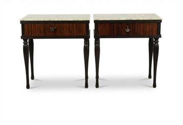 Nachtkastje (2) - groene onyx - Set van twee nachtkastjes