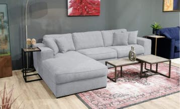 Loungebank Berlicum - loungebanken - Zilver, Nieuw, 150 cm of meer, Stof, 250 tot 300 cm