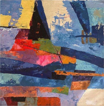 Nguyen Robert (1958) - Composition Nº888 80 80 cm