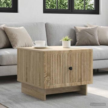 vidaXL Salontafel met lade Sonoma Eiken 49 x 50 x 40 cm, Verzenden, Nieuw, Overige houtsoorten, 50 tot 100 cm