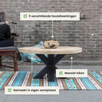 Houten salontafel - 4cm dik eiken - Rond, Verzenden, Nieuw