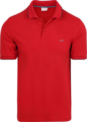 Sun68 Poloshirt Small Stripe Collar Rood maat XL Heren, Sun68, Verzenden, Blauw, Maat 56/58 (XL)