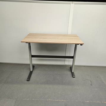 Vepa elektrisch zit-sta bureau met nieuw blad midden eiken |, Huis en Inrichting, Bureaus, Ophalen of Verzenden, Nieuw