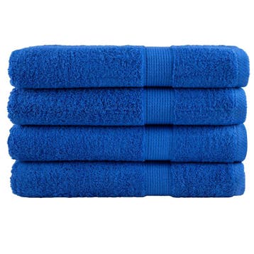 vidaXL Handdoeken SOLUND 4 st 600 g/m² 100x200 cm blauw, Verzenden, Nieuw, Blauw