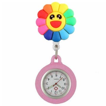 Fako - Verpleegstershorloge - 3D Roller - Bloem Regenboog, Verzenden, Nieuw
