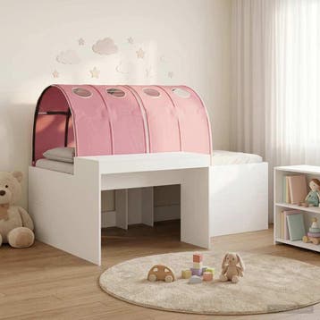 vidaXL Hoge Bed Frame met Bureau voor Kinderen 3 st Wit en, Verzenden, Nieuw, Wit, Hout