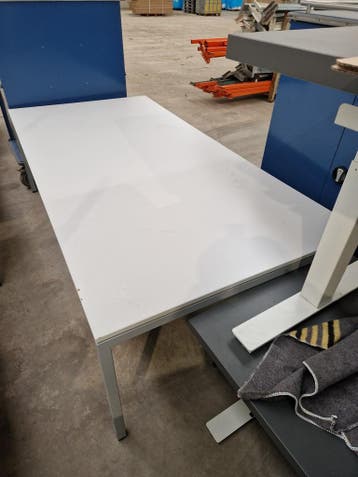 Tafel 240x120cm lichtgrijs/grijs, niet verstelbaar, gebruikt, Ophalen of Verzenden, Gebruikt