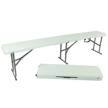MaxxGarden - Opvouwbare Zitbank - 183 x 28 x 43cm -Wit, Verzenden, Nieuw