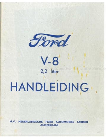 1948 FORD V8 INSTRUCTIEBOEKJE NEDERLANDS