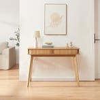 Consoletafel Tysvær bamboe 110x40x78 cm naturel [en.casa], Huis en Inrichting, Tafels | Sidetables, Verzenden, Nieuw