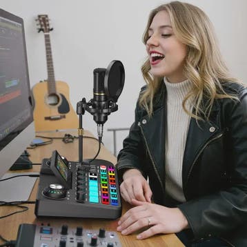 NXG Professionele 4-Kanaals Audio Mixer Soundcard met DSP &, Verzenden, Nieuw