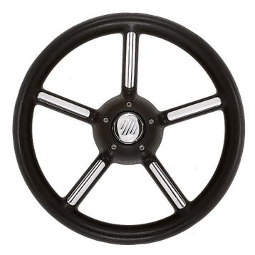 Ultraflex Stuurwiel V56 Zwart RVS 5-Spaaks 35 cm, Ophalen of Verzenden, Nieuw