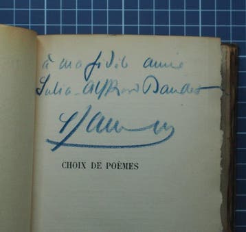 Signé ; Francis Jammes - Choix de poèmes (avec dédicace à