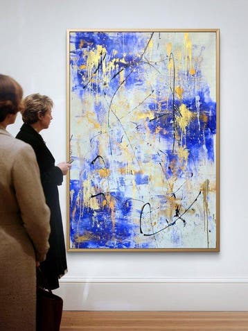 Irena Lenartowicz - Blue&Gold Composition- XXL