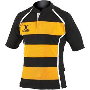 Gilbert rugbyshirt Xact Hooped zwar van €48,00 voor €24,00, Ophalen of Verzenden, Nieuw