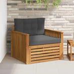 vidaXL Tuinbank Massief Acaciahout en Polyester, Verzenden, Nieuw