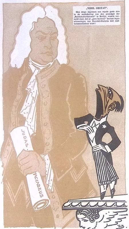 Spotprent over goedgekeurde oratoria in Nazi-Duitsland, Antiek en Kunst, Kunst | Litho's en Zeefdrukken, Verzenden