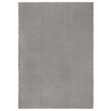 vidaXL Vloerkleed rechthoekig 160x230 cm katoen grijs, Verzenden, Nieuw, Grijs