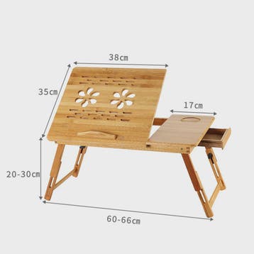 Opklapbare Bamboe Bedtafel met Verstelbare Hoogte & Kantelba, Verzenden, Nieuw
