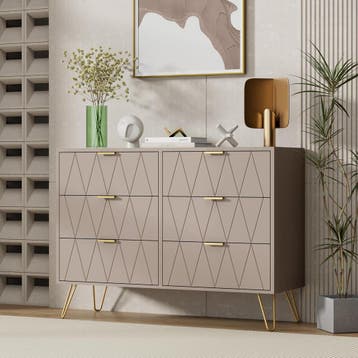 Commode - Dressoir - Ladekast - 100x34x73 cm - Moka - UEV, Verzenden, Zo goed als nieuw