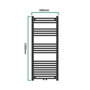 [neu.haus] Handdoekradiator Voss 120x50x3 cm zwart, Verzenden, Nieuw
