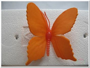 Vlinders van foam Oranje 6 cm Doos 36 stuks, Ophalen of Verzenden, Nieuw
