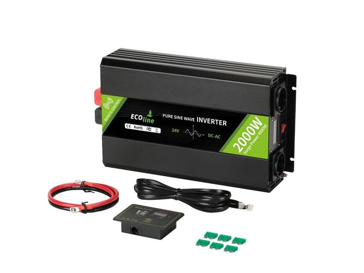 Omvormer 24V Naar 220V/230V - 2000w  - Zuivere sinus, Auto-onderdelen, Elektronica en Kabels, Nieuw, Verzenden