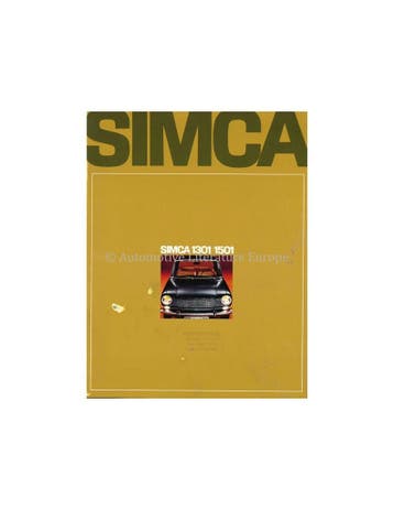 1968 SIMCA 1301 | 1501 BROCHURE NEDERLANDS, Nieuw, Author
