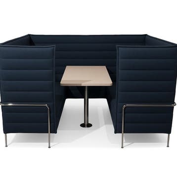 Vitra Alcove Cabin Highback, dubbele 2-zitter, blauw, Overige plaatsen, Ophalen of Verzenden, Gebruikt, Tafel