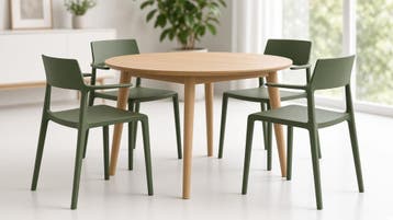 Kunststof armstoel Urban - groen, Ophalen of Verzenden, Nieuw