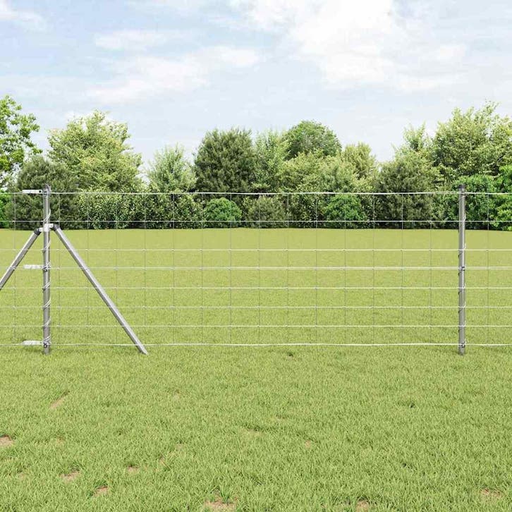 vidaXL Weidehekwerk Zilver, Tuin en Terras, Schuttingen, Nieuw, IJzer, Verzenden