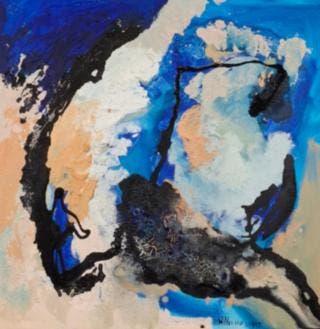 Acryl op doek, Maya Wildevuur, Abstract, 2001, Antiek en Kunst