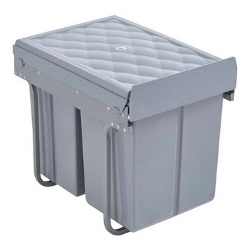 Inbouw prullenbak Froland 2x10 en 1x20 liter 48x34x42 cm gri, Huis en Inrichting, Woonaccessoires | Prullenbakken, Verzenden, Nieuw