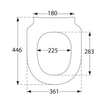 Toiletzitting Villeroy & Boch Subway 3.0 43.8x37.4x4.2 cm, Ophalen of Verzenden, Nieuw