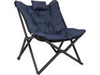 Bo-Camp Brandon - Relaxstoel - Gepolsterd Cationic - Blauw, Tuin en Terras, Verzenden, Zo goed als nieuw