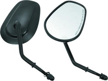 Bikers Choice Black Tapered Short Stem Mirrors Pr, Ophalen of Verzenden