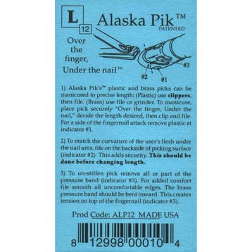 Alaska Pik ALP-12 Vingernagelpick Plastic 12-Pack Groot 20mm, Ophalen of Verzenden, Nieuw