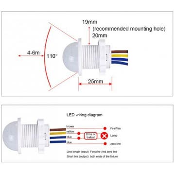 Automatische PIR Motion licht Sensor, Verzenden, Nieuw